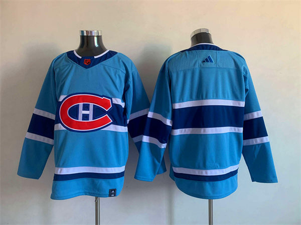 Men's Montreal Canadiens Blank Blue 2022 Reverse Retro Team Jersey